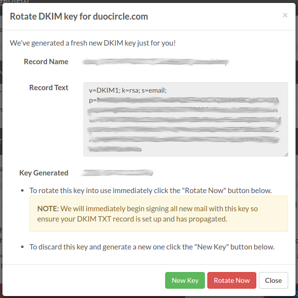 what is DKIM key rotation