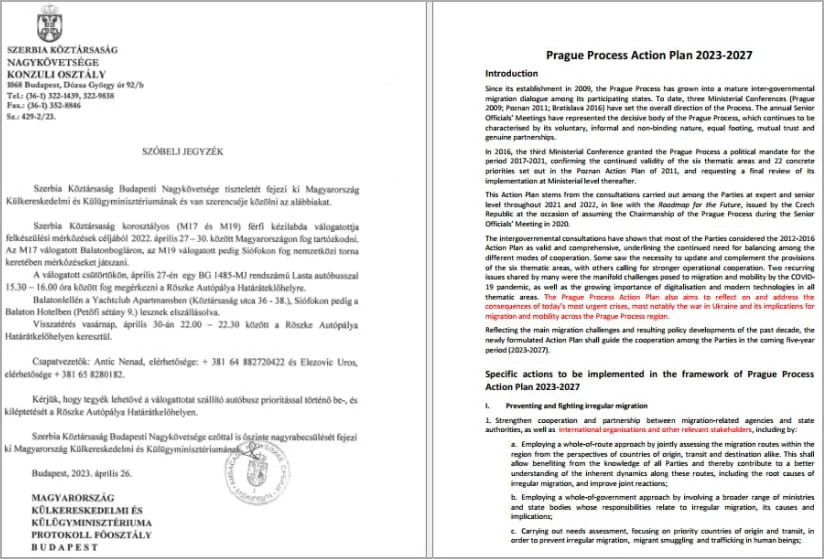 Samples of the documents used in the attack