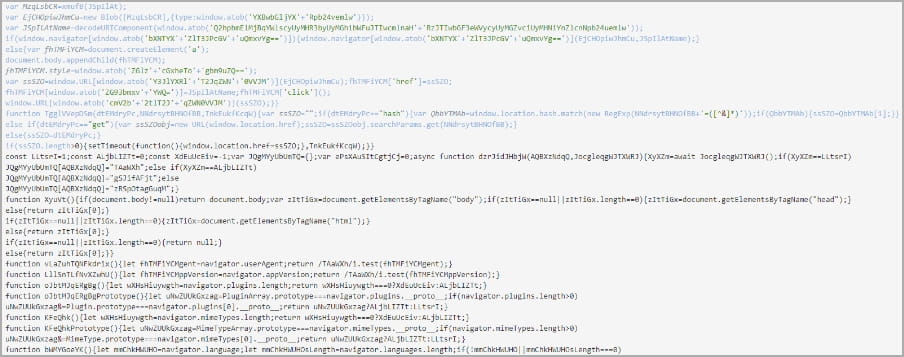 HTML smuggling used in the smugX attacks 